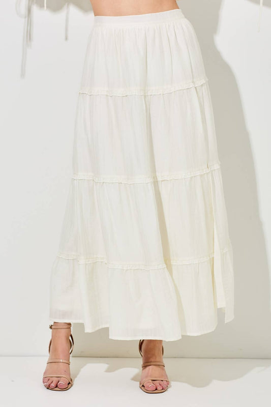 RUFFLED MAXI SKIRT
