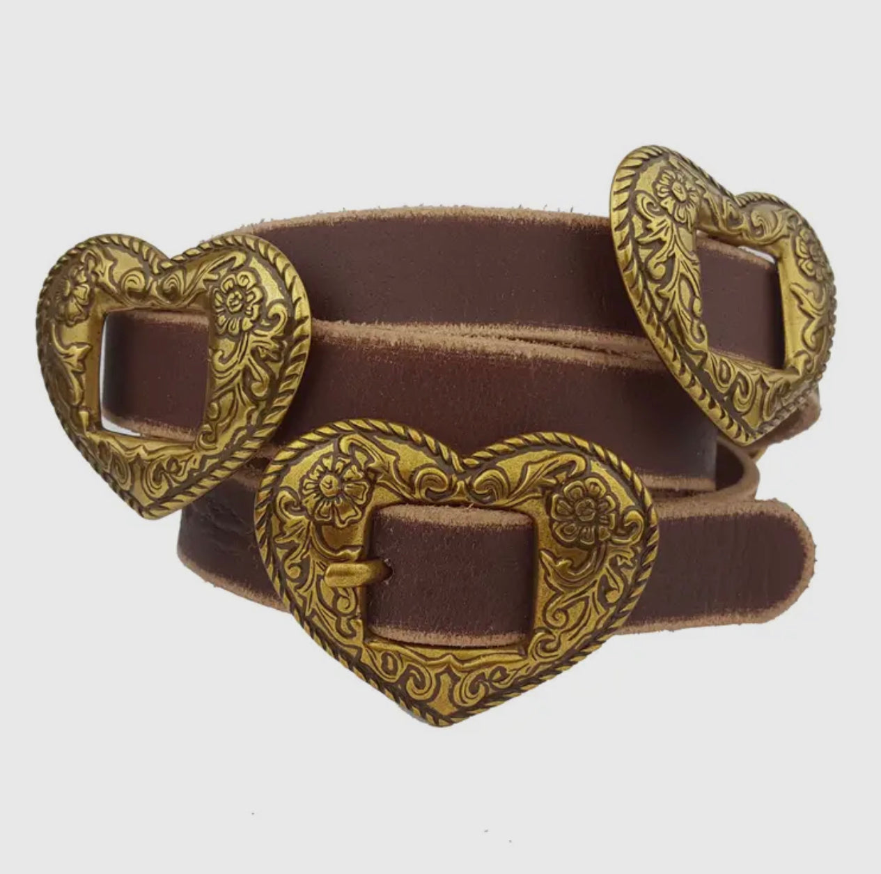 Heart Concho leather belt