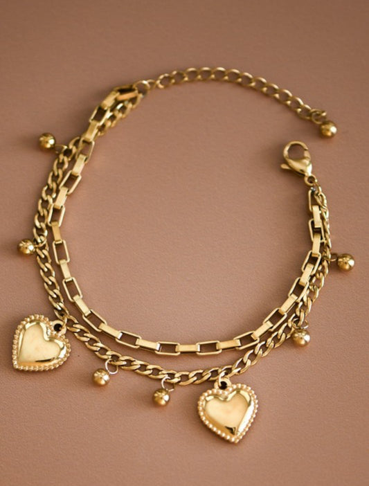Heart of love charm bracelet
