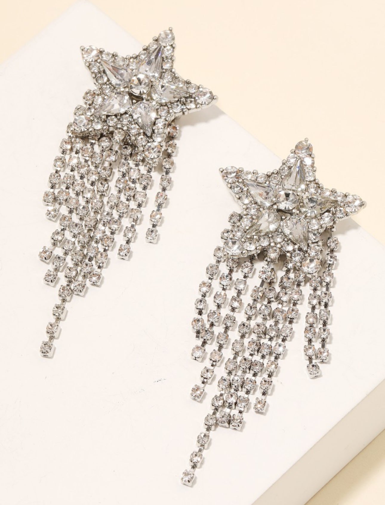 Star fringe earrings