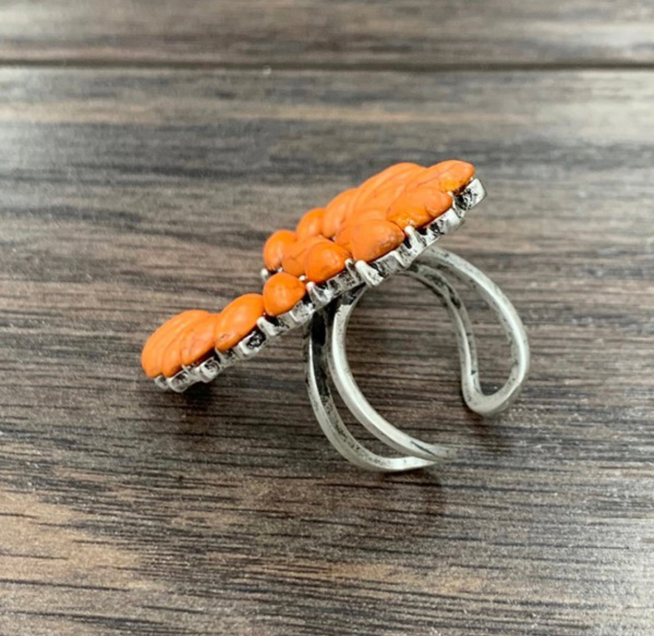 Orange concho ring